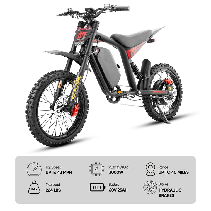 Mxwosve FT07 Adult Electric Dirt Bike